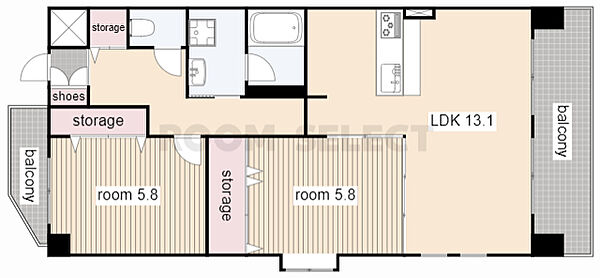 Ｕ－ＤＩＮＥ市場木 301｜愛知県名古屋市西区市場木町(賃貸マンション2LDK・3階・61.56㎡)の写真 その2