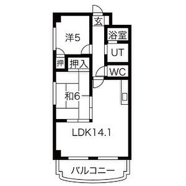 サンパレス名駅 403｜愛知県名古屋市中村区則武１丁目(賃貸マンション2LDK・4階・56.10㎡)の写真 その2