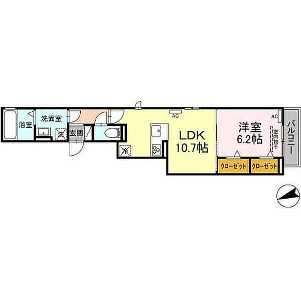 プルミエ 302｜愛知県名古屋市中村区野上町(賃貸アパート1LDK・3階・42.91㎡)の写真 その1