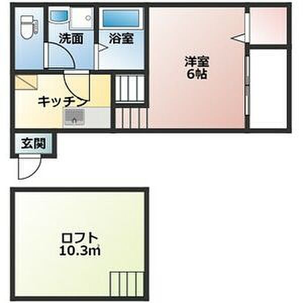 IMPERIAL中村 201｜愛知県名古屋市中村区上米野町４丁目(賃貸アパート1SK・2階・21.86㎡)の写真 その2