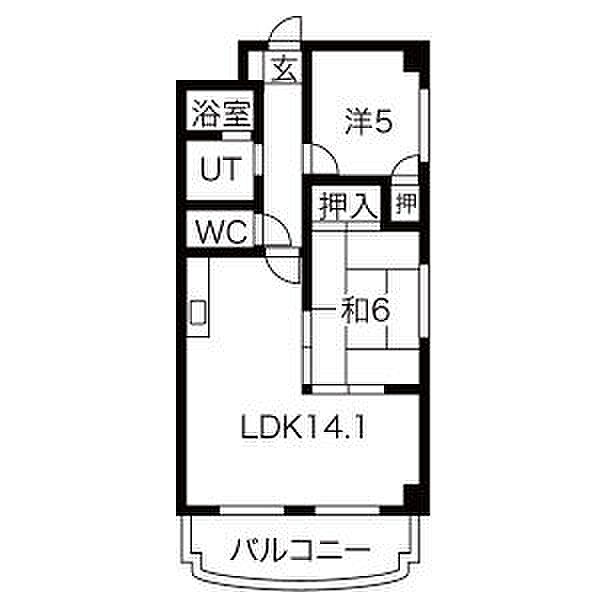 サンパレス名駅 205｜愛知県名古屋市中村区則武１丁目(賃貸マンション2LDK・2階・56.10㎡)の写真 その2