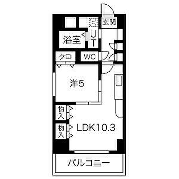 プレステージ新栄 501｜愛知県名古屋市中区新栄１丁目(賃貸マンション1LDK・5階・41.72㎡)の写真 その2