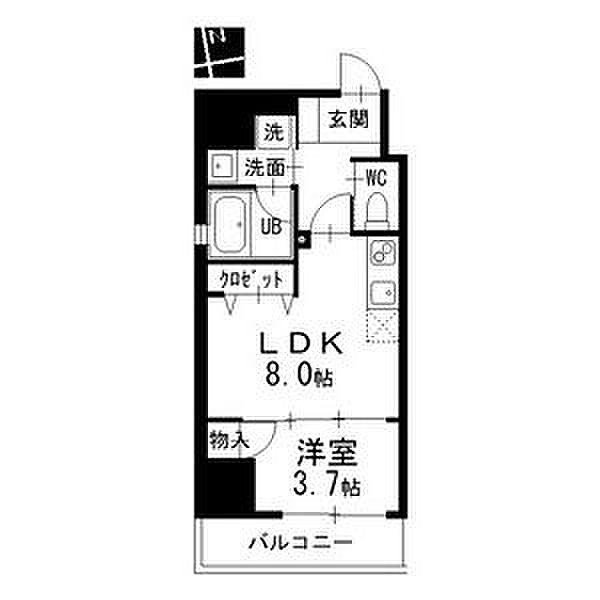 サンシャイン大須 0801｜愛知県名古屋市中区大須３丁目(賃貸マンション1LDK・8階・34.22㎡)の写真 その2