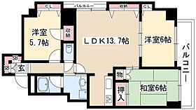 シュロス東白壁 901 ｜ 愛知県名古屋市東区芳野１丁目（賃貸マンション3LDK・9階・70.99㎡） その2