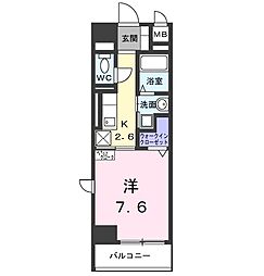 ホワイトメゾン新栄 9階1Kの間取り