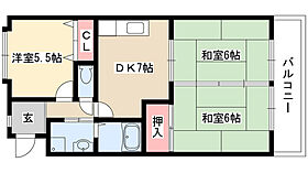 ガーデンハイツエクレール 206 ｜ 愛知県長久手市東狭間（賃貸マンション2LDK・2階・57.20㎡） その2