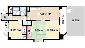 エクレール87 101 ｜ 愛知県名古屋市名東区朝日が丘（賃貸マンション3LDK・1階・65.03㎡） その2