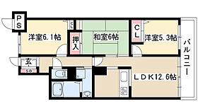 フレスト藤が丘 102 ｜ 愛知県名古屋市名東区小池町（賃貸マンション3LDK・1階・67.04㎡） その2