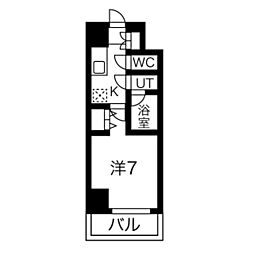 IARIM吹上 9階1Kの間取り