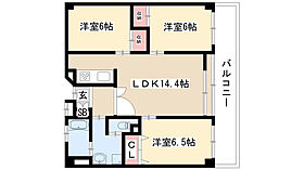 パレス鹿子殿 102 ｜ 愛知県名古屋市千種区徳川山町６丁目（賃貸マンション3LDK・1階・70.71㎡） その2