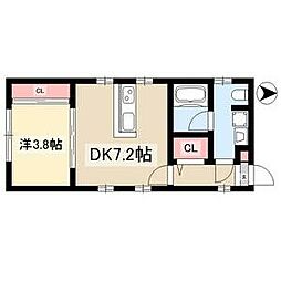 Le Gioie 本陣駅2 4階1LDKの間取り