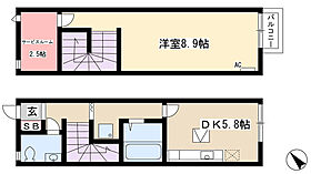 メゾネット寺島　B B103 ｜ 愛知県長久手市桜作（賃貸テラスハウス1DK・1階・43.34㎡） その2