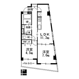 ロイヤルハイツタニ 2階2LDKの間取り