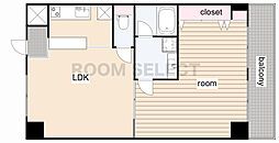 三陽ビルディング 5階1LDKの間取り