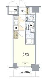 エスリード鶴舞グランパークス 11階1Kの間取り