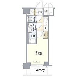 エスリード鶴舞グランパークス 12階1Kの間取り