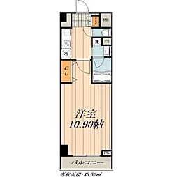 ロイヤルカーサ千種 1階1Kの間取り