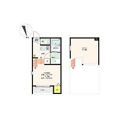 Ellery Moriyama(エレリーモリヤマ)(金屋二丁 1階1Kの間取り