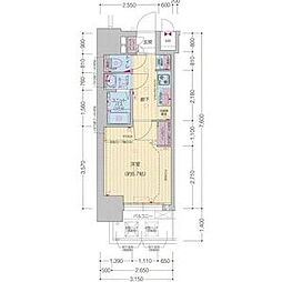 プレサンス太閤通駅前デュプル 8階1Kの間取り