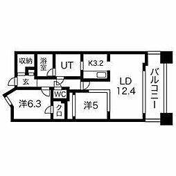meLiV上前津 13階2LDKの間取り