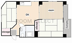 霞ヶ丘ビル 3階3DKの間取り