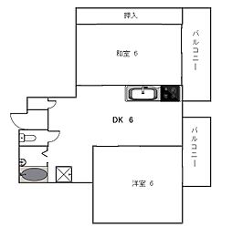 間取図画像 2DK