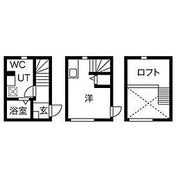 ARMY I 1階ワンルームの間取り