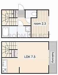 RISE吹上(ライズ吹上) 1階1DKの間取り