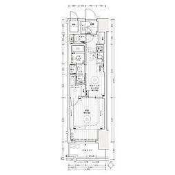 エステムコート名古屋ライブゲート 8階1DKの間取り