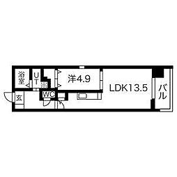 THE BRICKS(ザ ブリックス) 5階1LDKの間取り