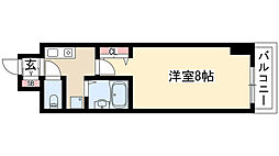 プロビデンスHAST守山 8階1Kの間取り