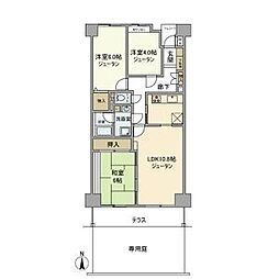 杁中スカイタウンA棟 3LDKの間取図画像