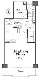 杁中スカイタウンB棟 3階1LDKの間取り