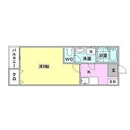 あい千種 1Kの間取図画像