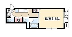 センチュリーパーク六番町 4階1Kの間取り