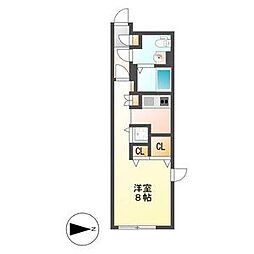 Branche千種公園 ワンルームの間取図画像