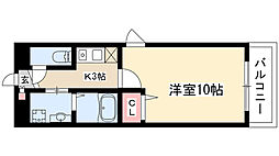 YOSHIX代官町 1Kの間取図画像
