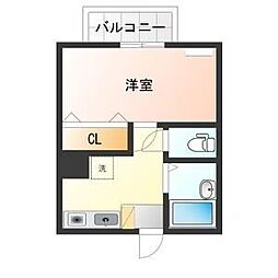 グレーンパーク西一社 1Kの間取図画像
