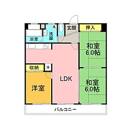 間取図画像 2LDK