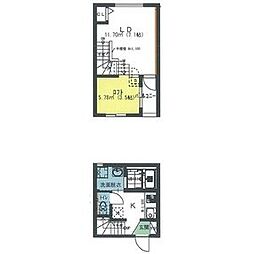 quatre　saisons(キャトルセゾン) 3階1Kの間取り