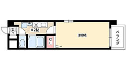 ウィング金山 1階1Kの間取り
