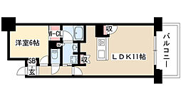 パークホームズ丸の内　ザレジデンス 10階1LDKの間取り