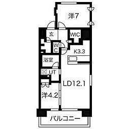 ミュプレ上前津 9階2LDKの間取り