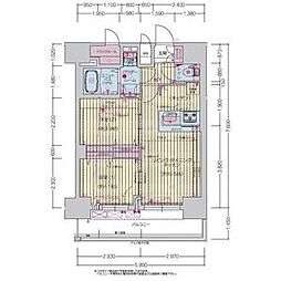 プレサンス上前津ディアシス 12階2LDKの間取り