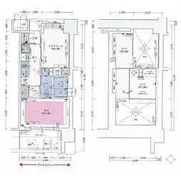エステムコート名古屋駅前CORE 12階2Kの間取り