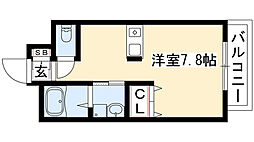 プレサンス鶴舞駅前ブリリアント 4階1Kの間取り