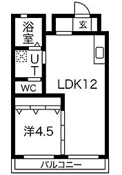 メゾン和幸 3階1LDKの間取り