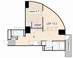 レジデンスＴ・Ｌ新栄 8階1LDKの間取り