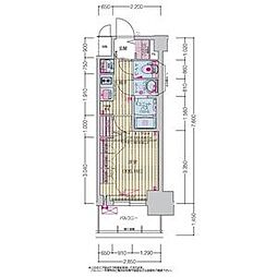 プレサンス上前津ディアシス 8階1Kの間取り