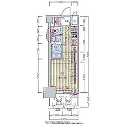 プレサンス上前津ディアシス 8階1Kの間取り